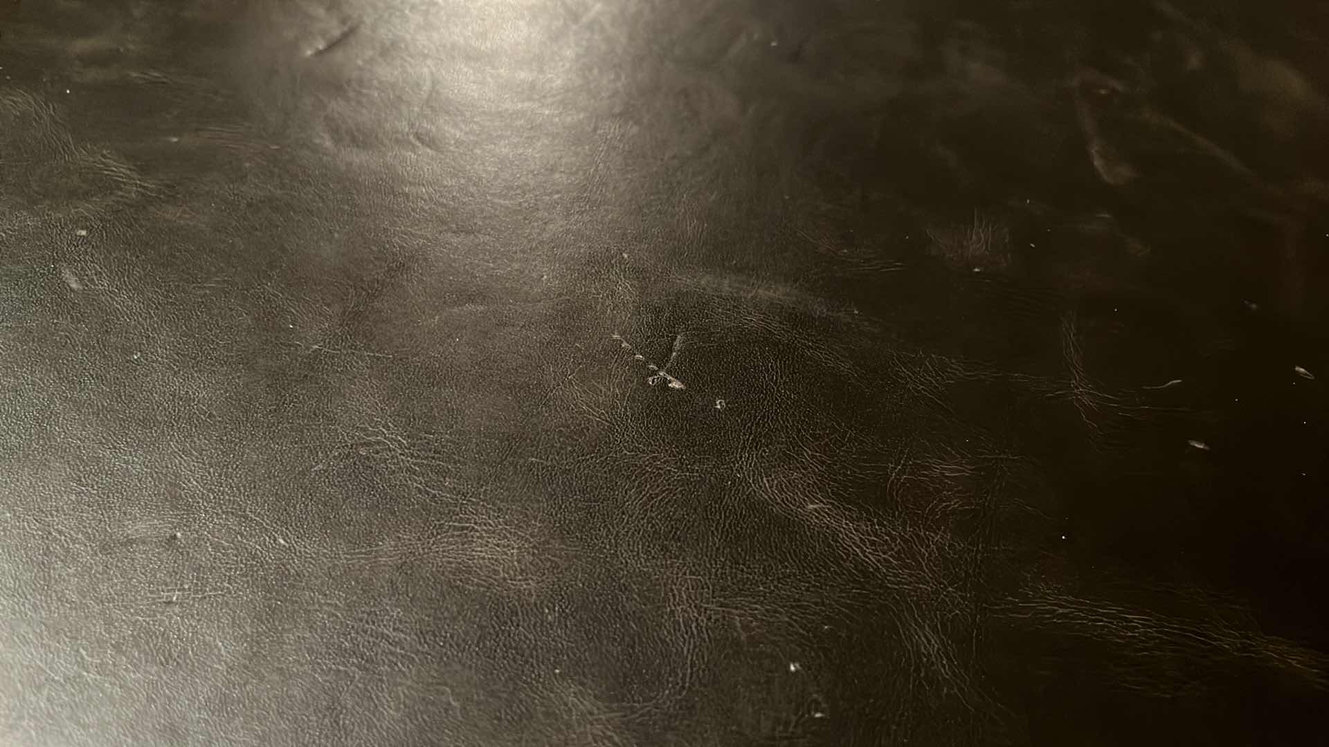 Photo 1 of 19TH CENTURY STYLE  PARTNERS WRITING DESK W 10 DRAWERS & BROWN LEATHER STYLE TOP W BRONZE UPHOLSTERY TACKS 32” W X 52” L 30.75”