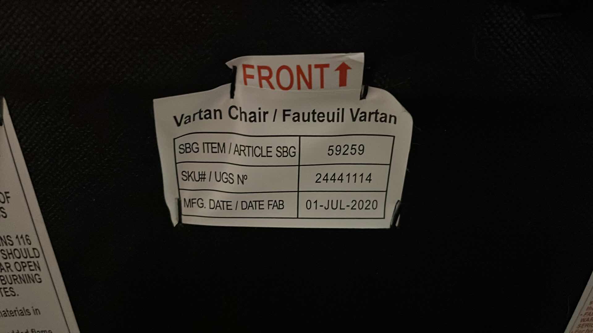 Photo 1 of STAPLES EMERGE VARTAN BONDED LEATHER GAMING CHAIR W ADJUSTABLE HEIGHT, ARMS, TILT TENSION & TILT LOCK, BLACK/GRAY/PURPLE 29" X 27" H50"