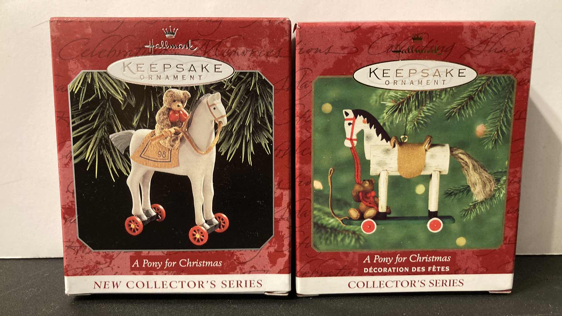 Photo 1 of NEW HALLMARK KEEPSAKE PONY FOR CHRISTMAS COLLECTORS SERIES ORNAMENTS (2)