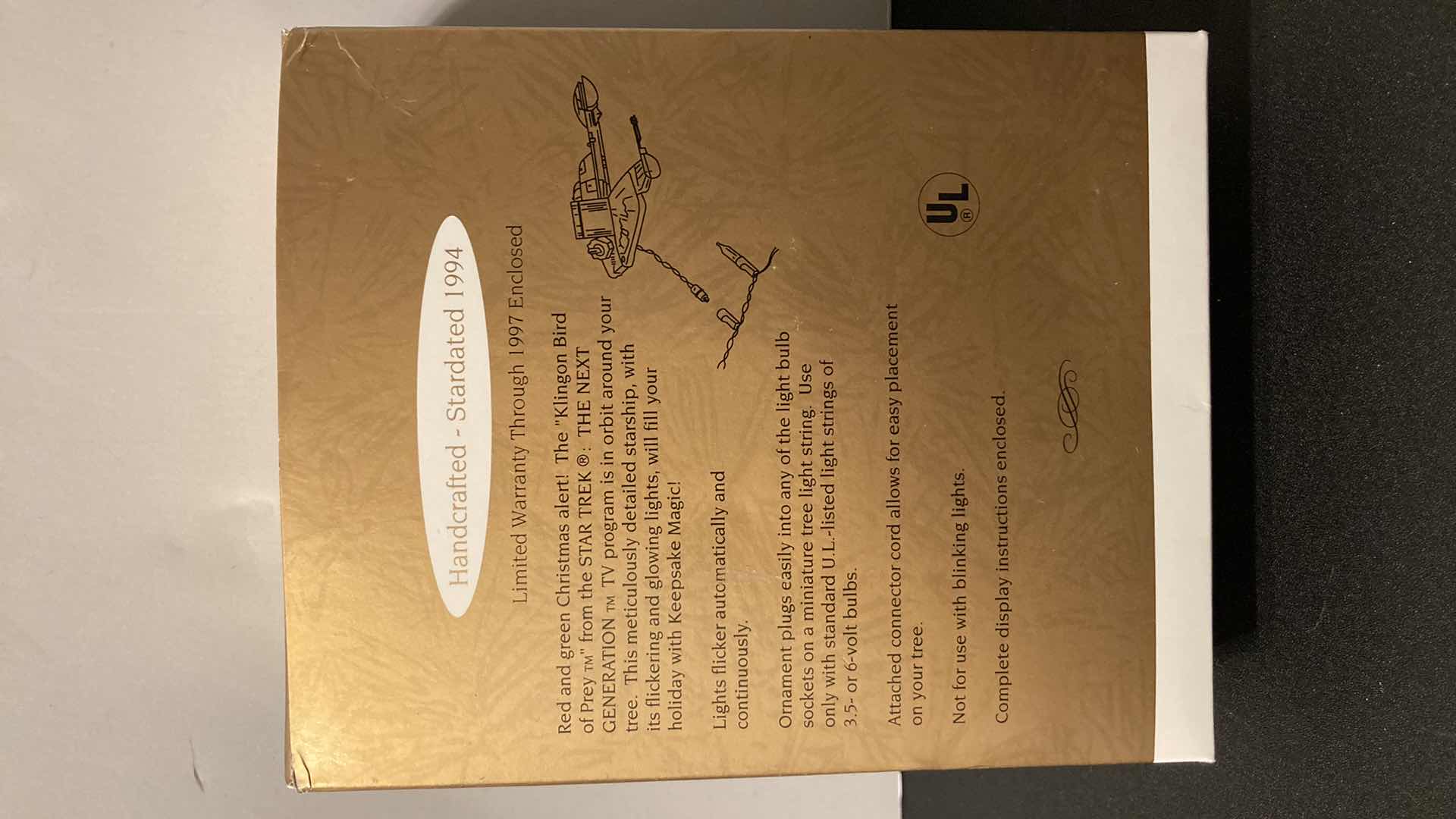 Photo 1 of NEW HALLMARK KEEPSAKE STAR TREK KLINGON BIRD OF PREY COLLECTORS SERIES ORNAMENT