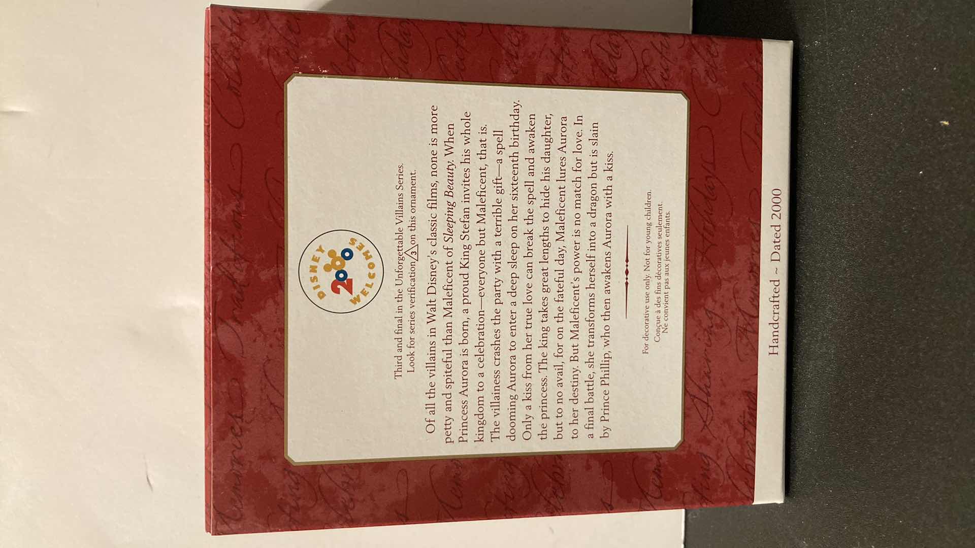 Photo 1 of NEW HALLMARK KEEPSAKE SLEEPING BEAUTY’S MALEFICENT UNFORGETTABLE VILLAINS ORNAMENT