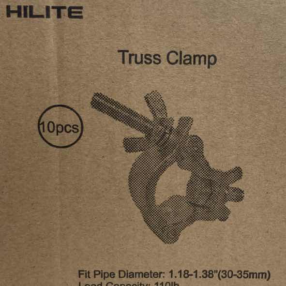 Photo 1 of NEW HILITE TRUSS CLAMP FIT PIPE LOAD CAP 110LB 1.18”-1.38” 30mm-35mm (10PCS)