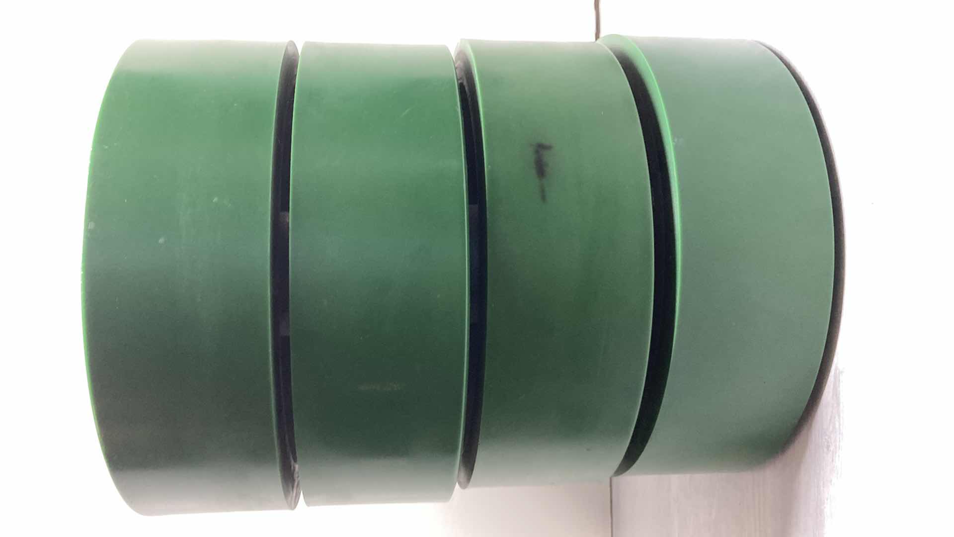 Photo 1 of POLYURETHANE TREAD KEYED DRIVE WHEELS (4) 10” X 3” 26mm BORE