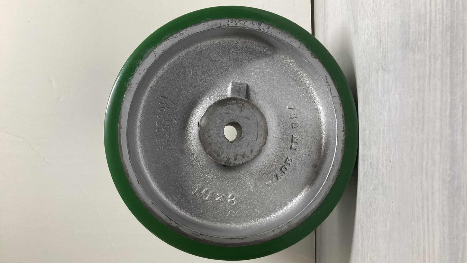 Photo 1 of POLYURETHANE TREAD KEYED DRIVE WHEELS (4) 10” X 3” 26mm BORE