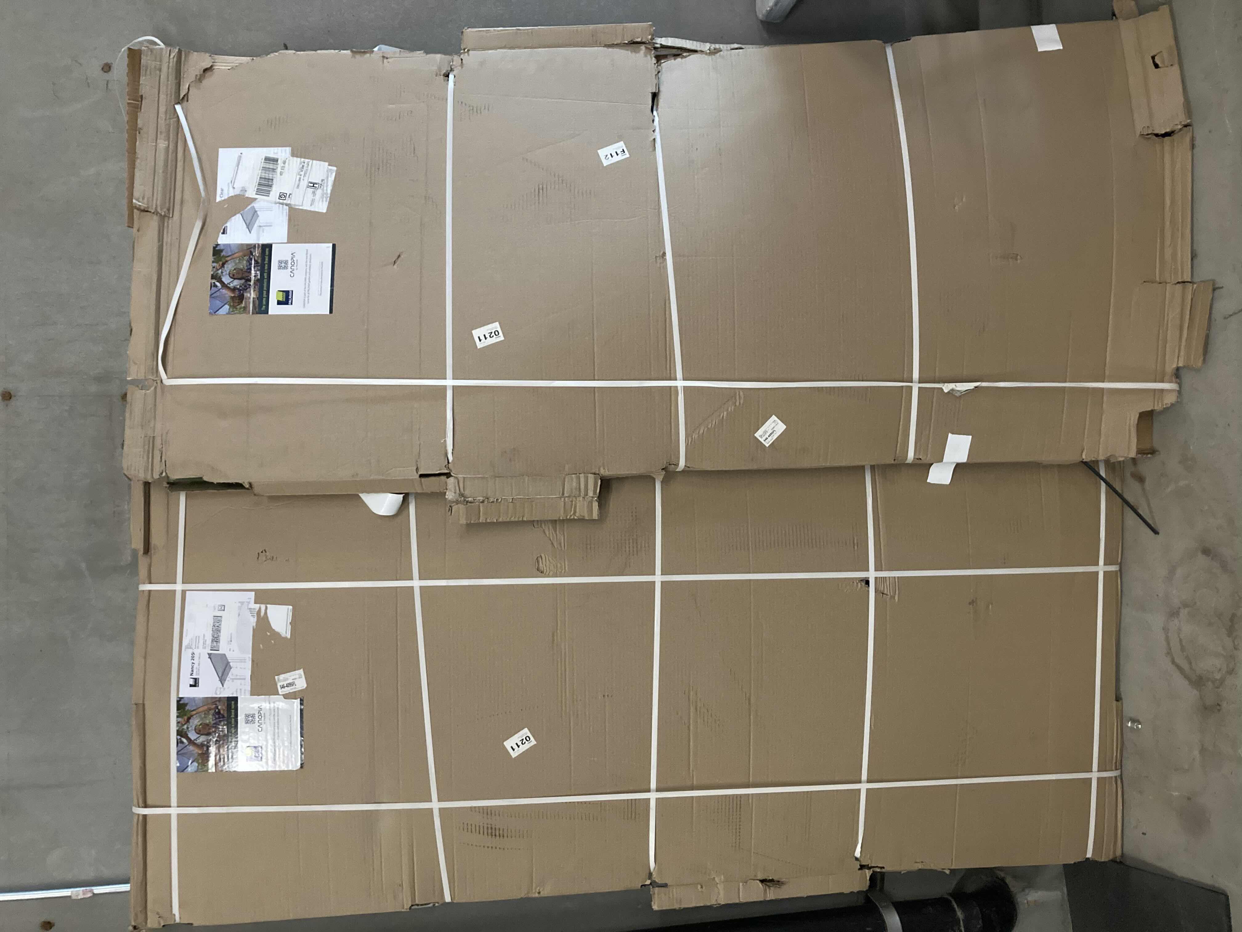 Photo 1 of NEW PALRAM CANOPIA CLEAR ACRYLIC W BLACK TRIM DOOR AWNING MODEL NANCY 2050 7’ X 3’ (2)