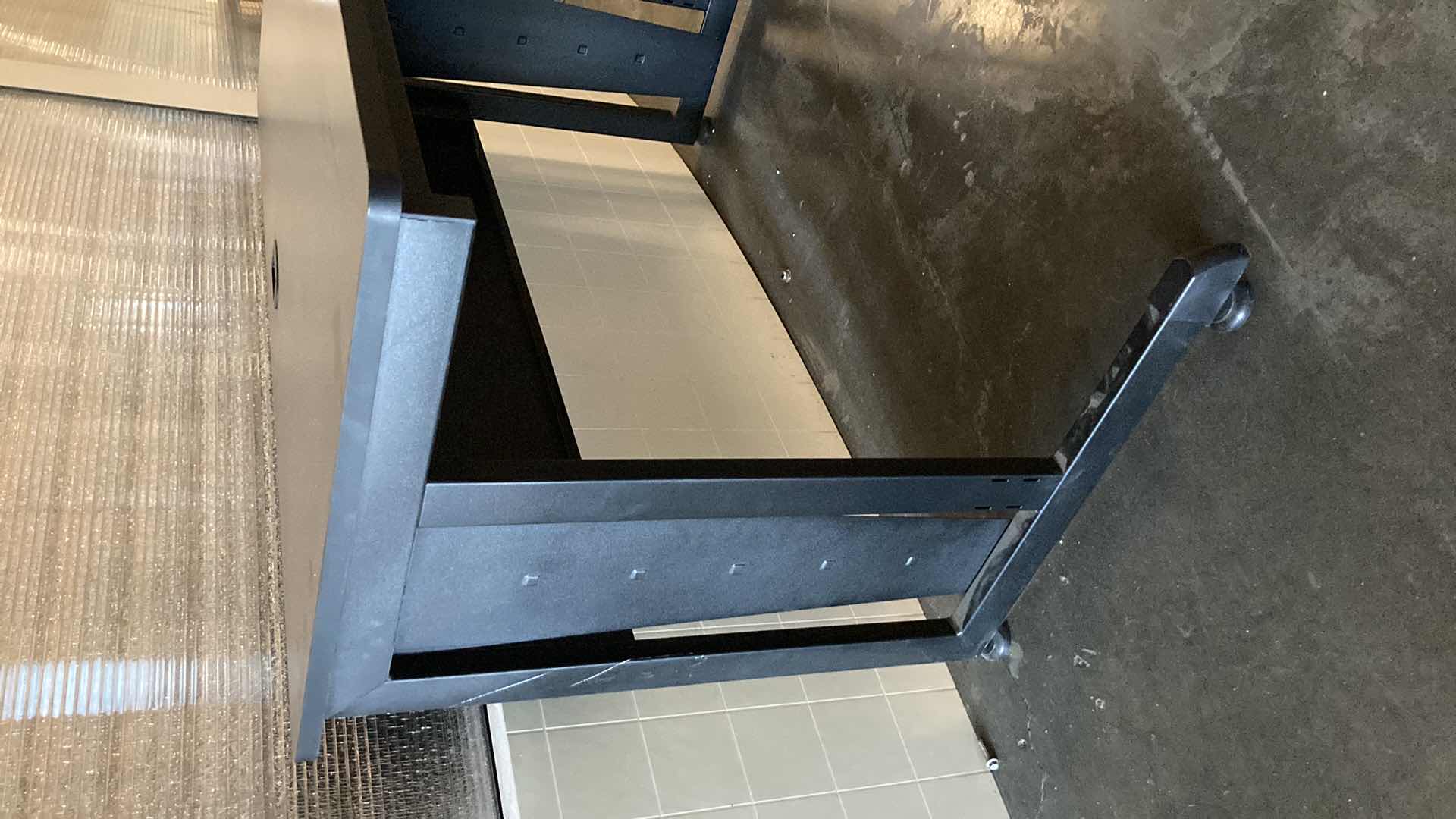 Photo 1 of BLACK METAL FRAME OFFICE DESK 47.5” X 23.5” H29.5”