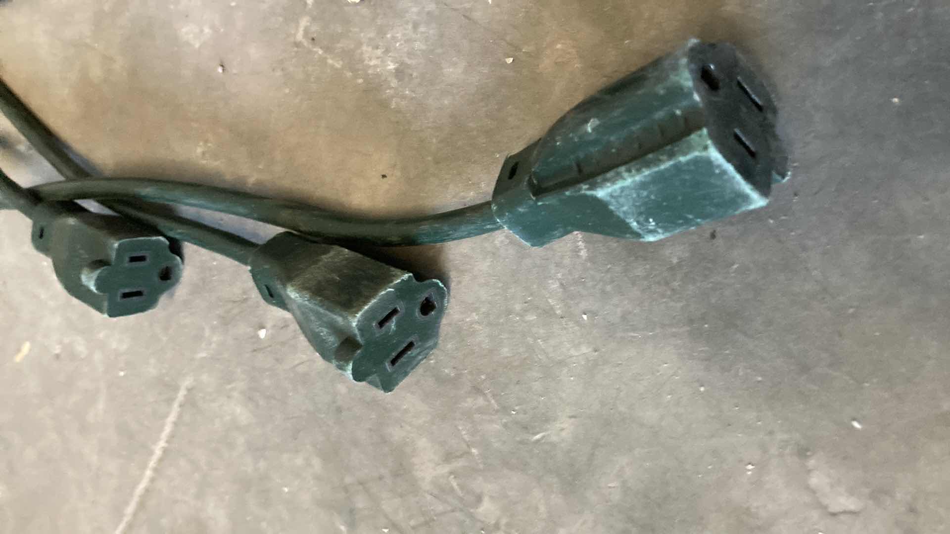 Photo 1 of GREEN 50FT EXTENSION CORDS (3)