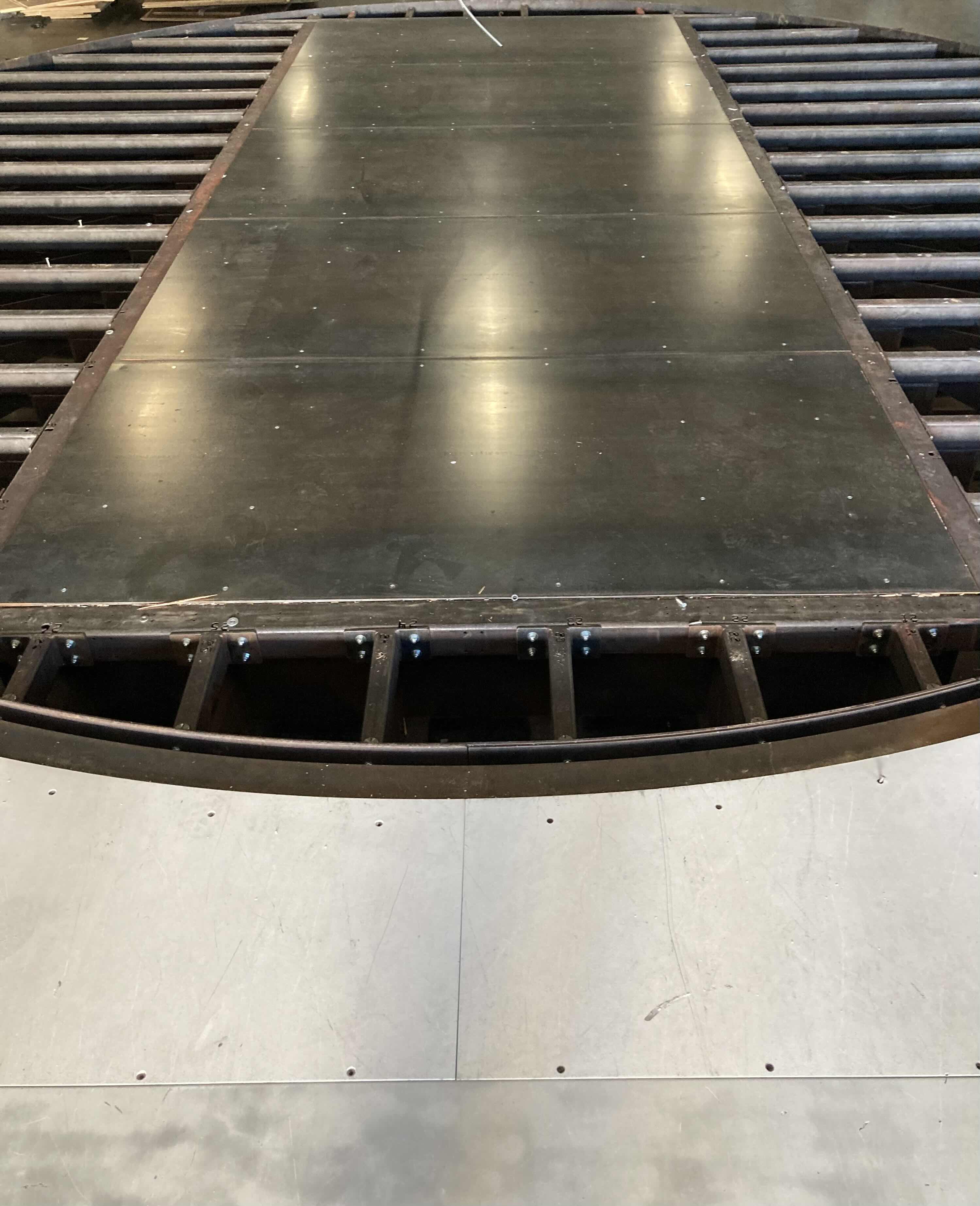 Photo 1 of CUSTOM FABRICATED HEAVY-DUTY STEEL AIR HOSE OPERATED VEHICLE PLATFORM W 19 AIR HOSES FOR BAG LIFT- VARIOUS LENGTHS & PSI CAPACITY 353” X 282” H23” (APPOX 2-3TONS)