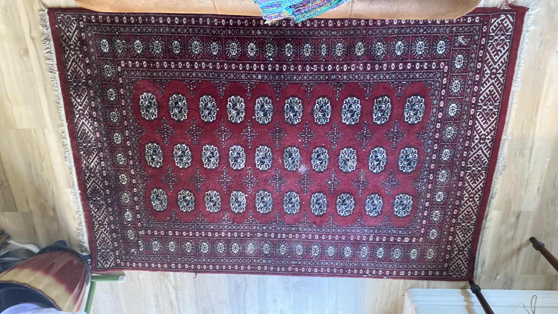 Photo 3 of VINTAGE GEOMETRIC BOKARA RUG