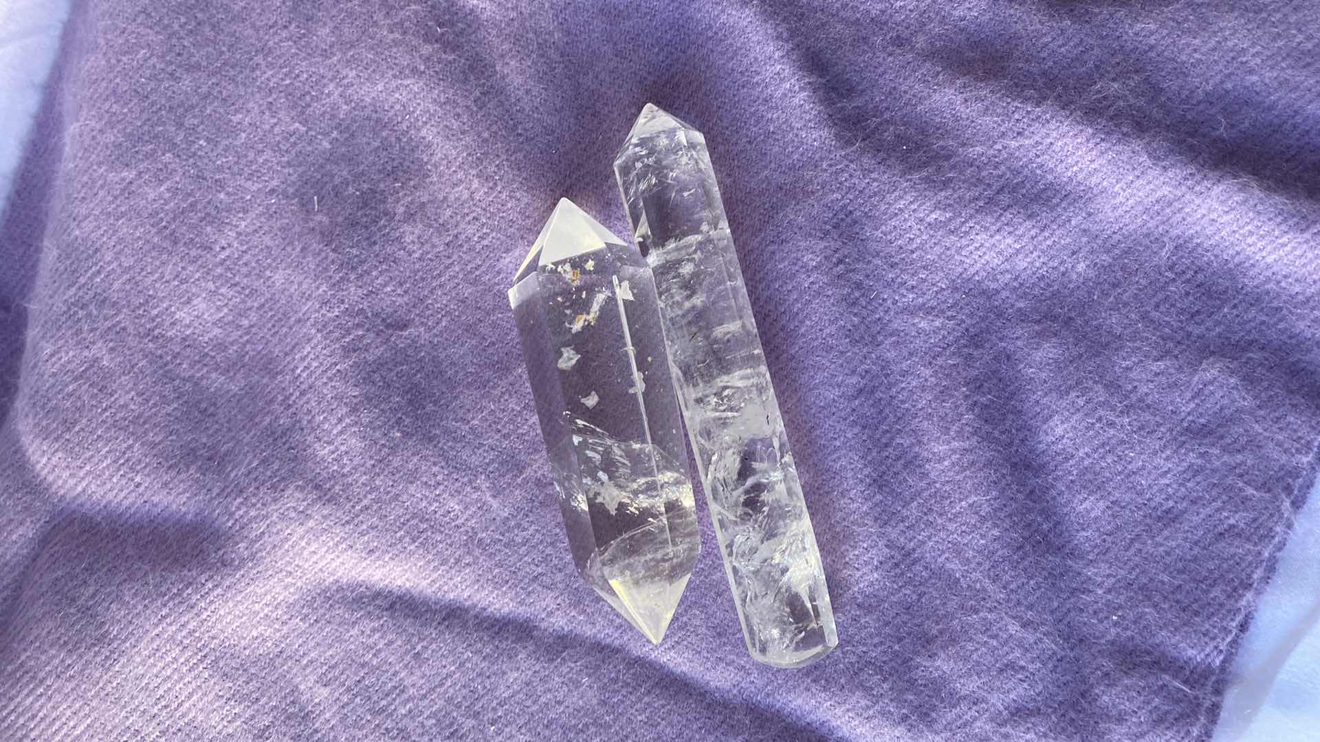 Photo 1 of 2 CLEAR QUARTZ CRYSTALS