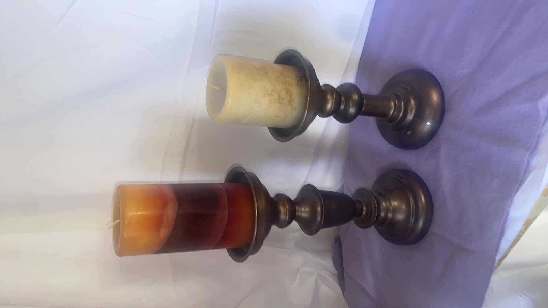 Photo 1 of DECORATIVE CANDLES AND CANDEL HOLDERS