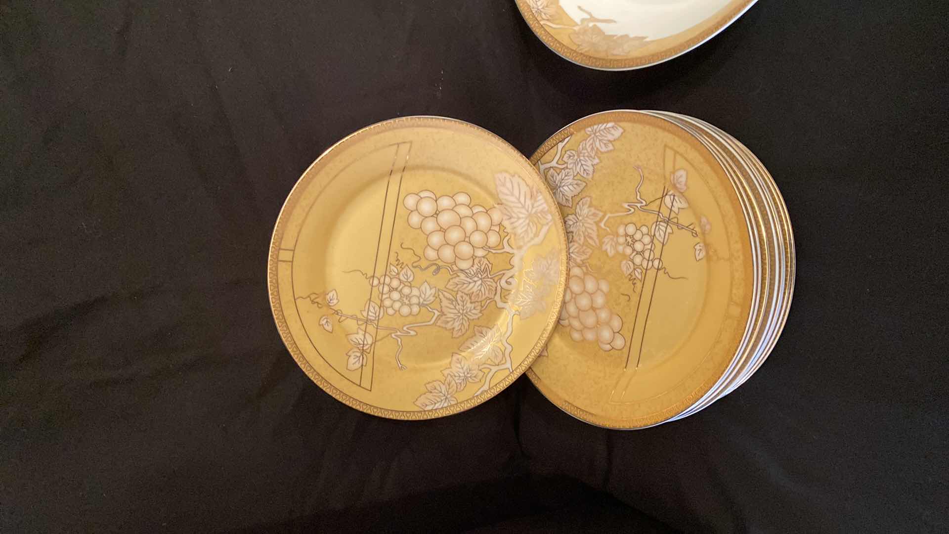 Photo 1 of GOLD RIMMED PORCELAIN PLATES AND BOWLS
