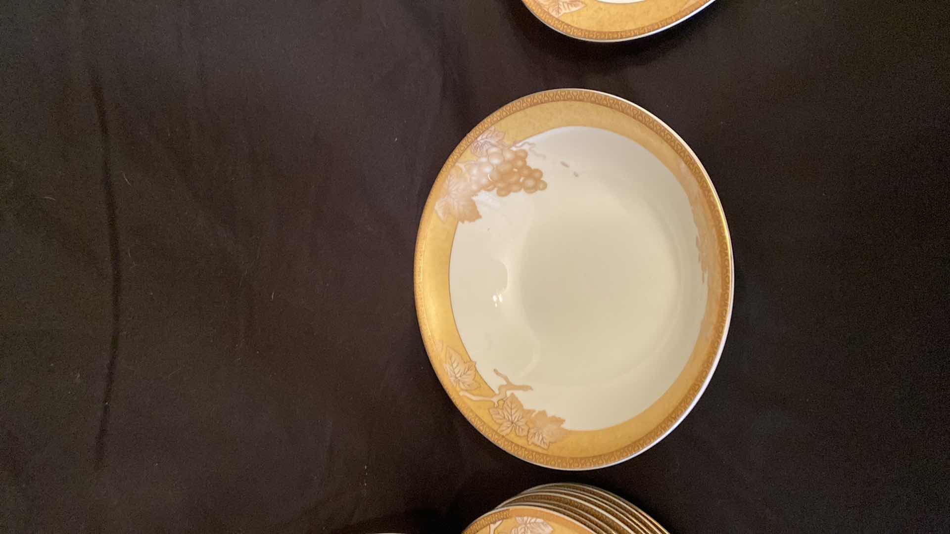 Photo 1 of GOLD RIMMED PORCELAIN PLATES AND BOWLS