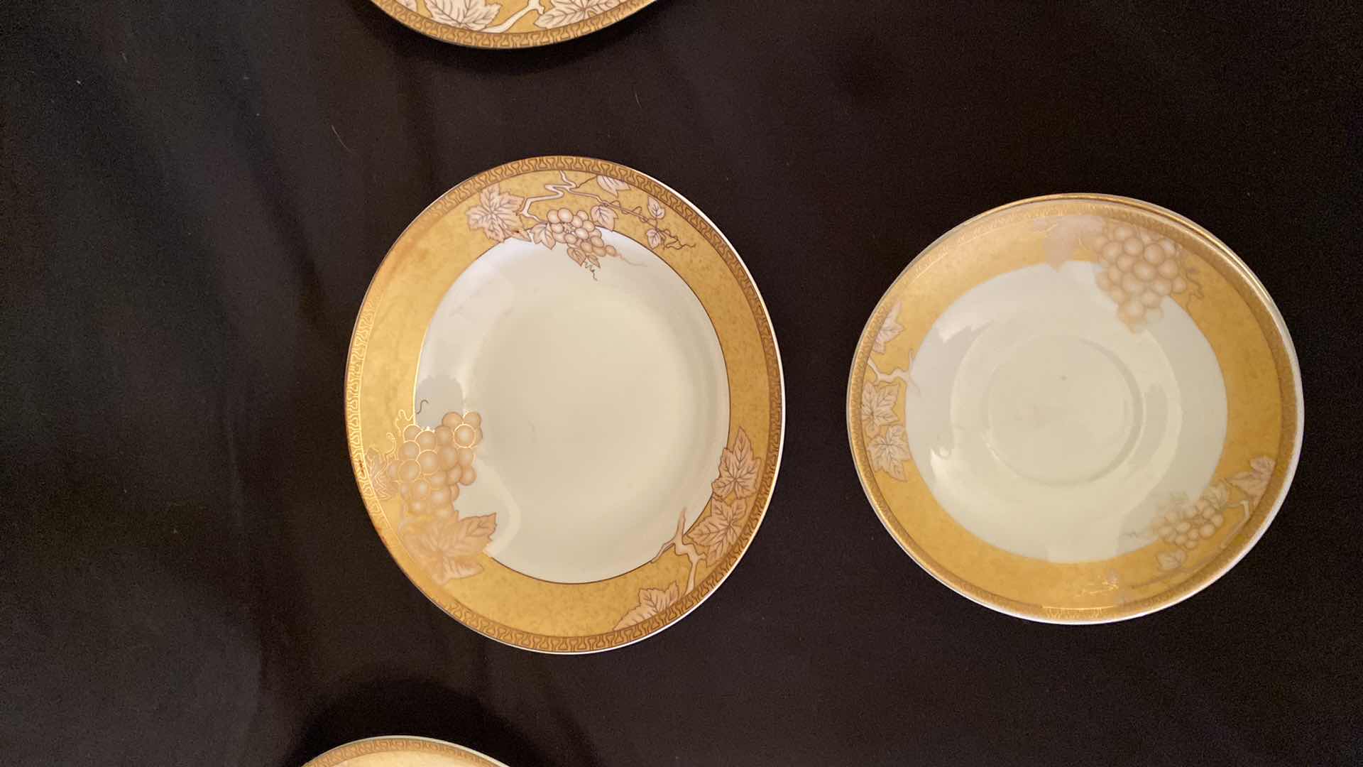 Photo 1 of GOLD RIMMED PORCELAIN PLATES AND BOWLS
