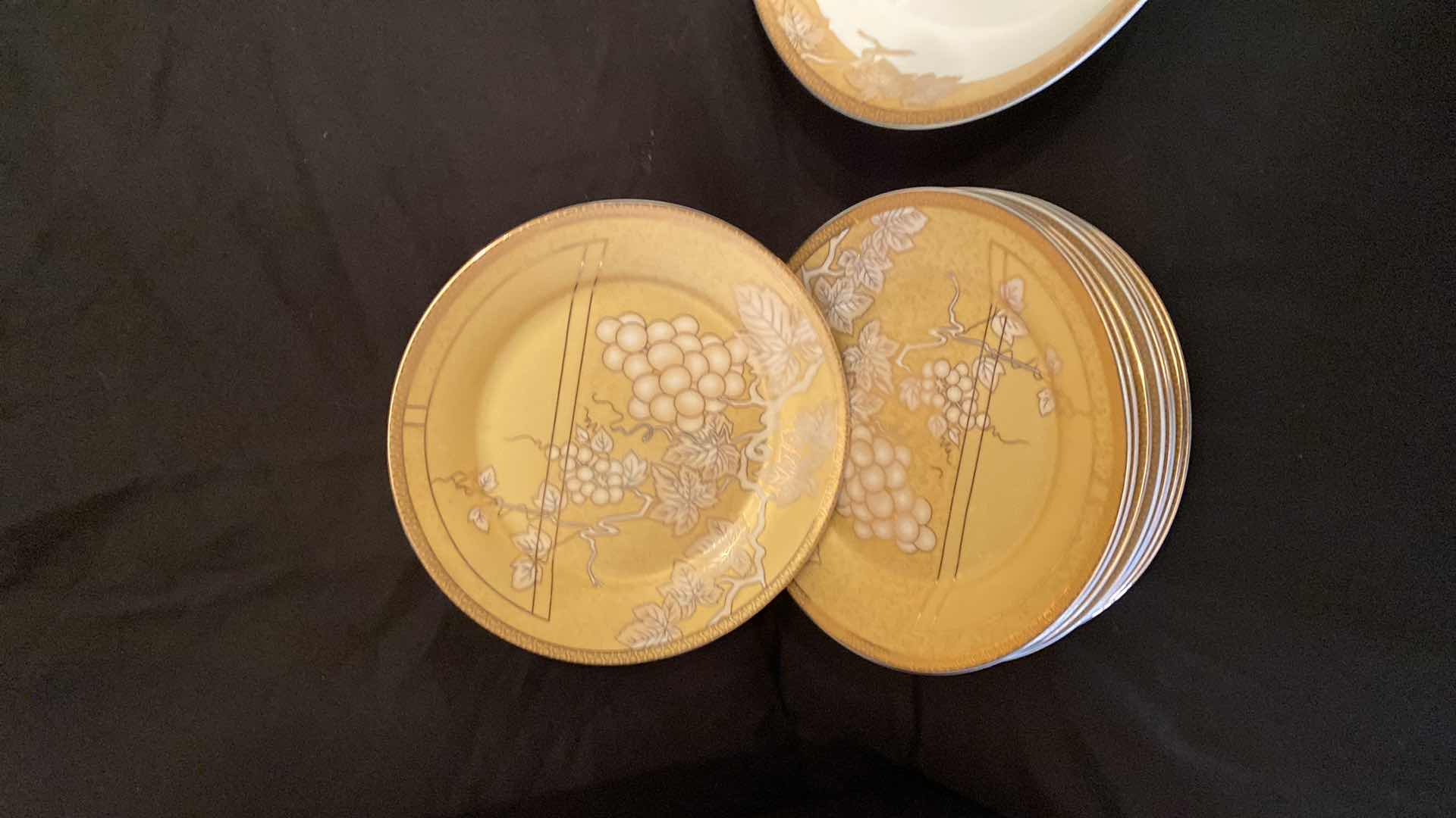Photo 1 of GOLD RIMMED PORCELAIN PLATES AND BOWLS