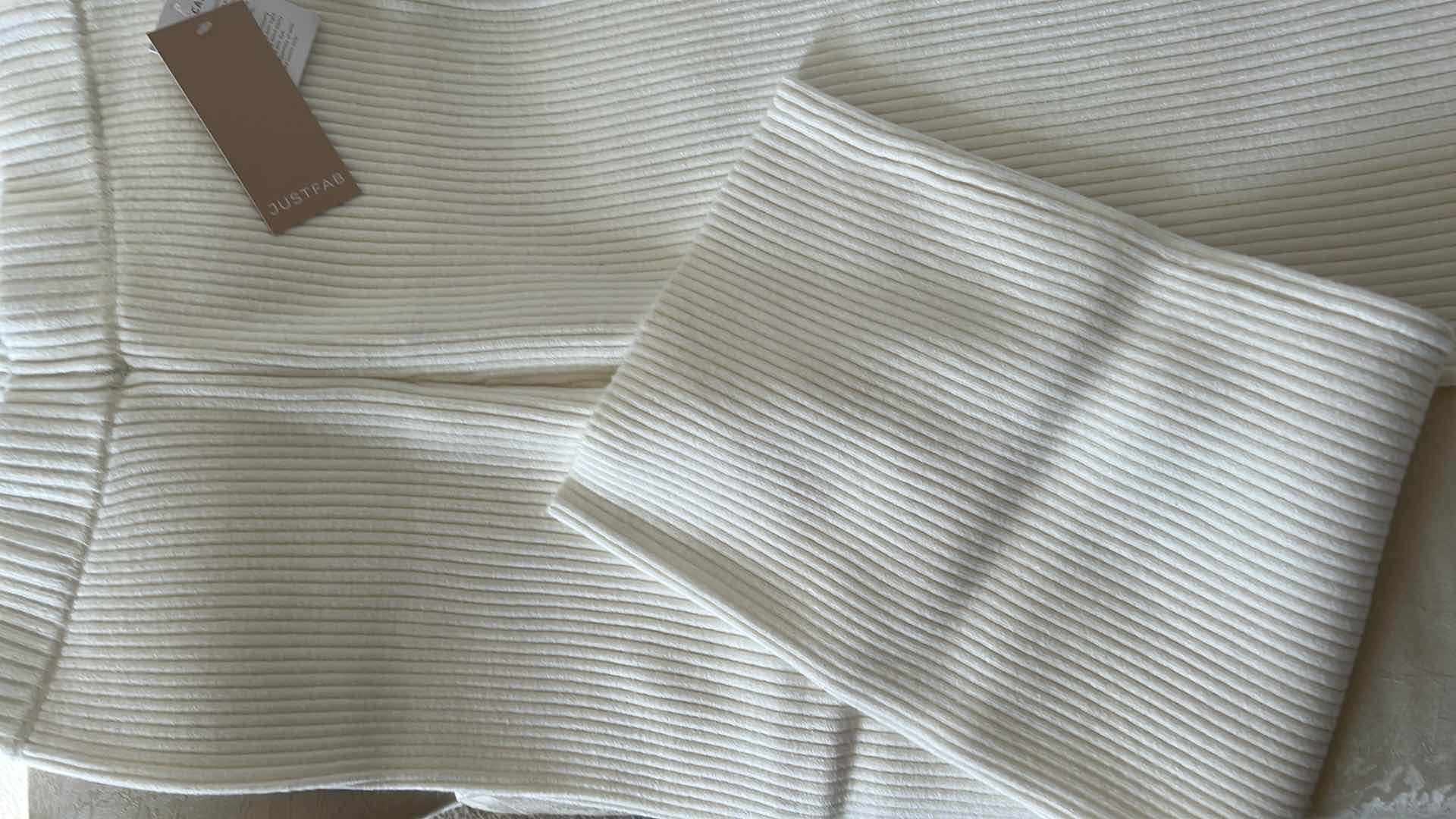 Photo 1 of NEW JUSTFAB ANKLE LENGTH RIBBED PANTS IN CREAM COLOR - SIZE M