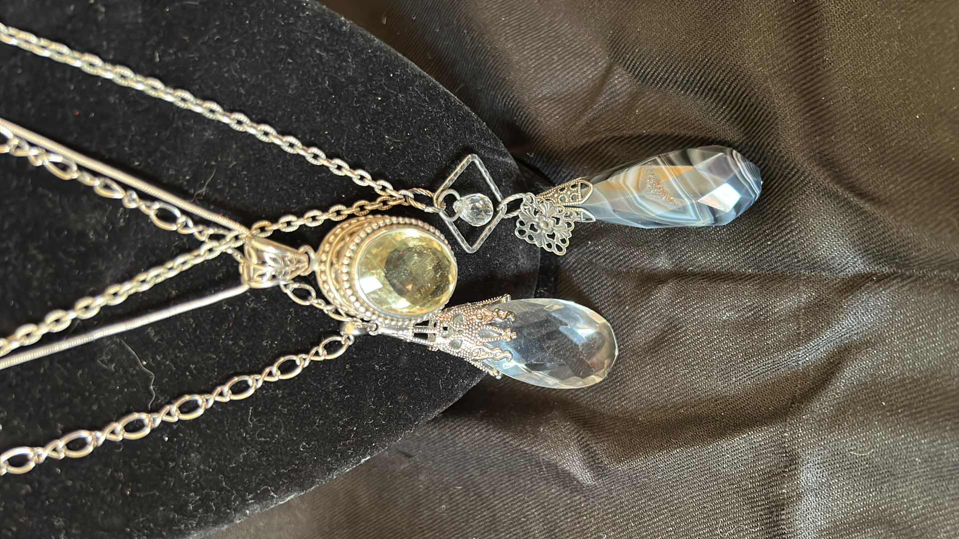 Photo 1 of TWO SILVER TONED COSTUME NECKLACE AND ONE CHAIN IS 925 SILVER