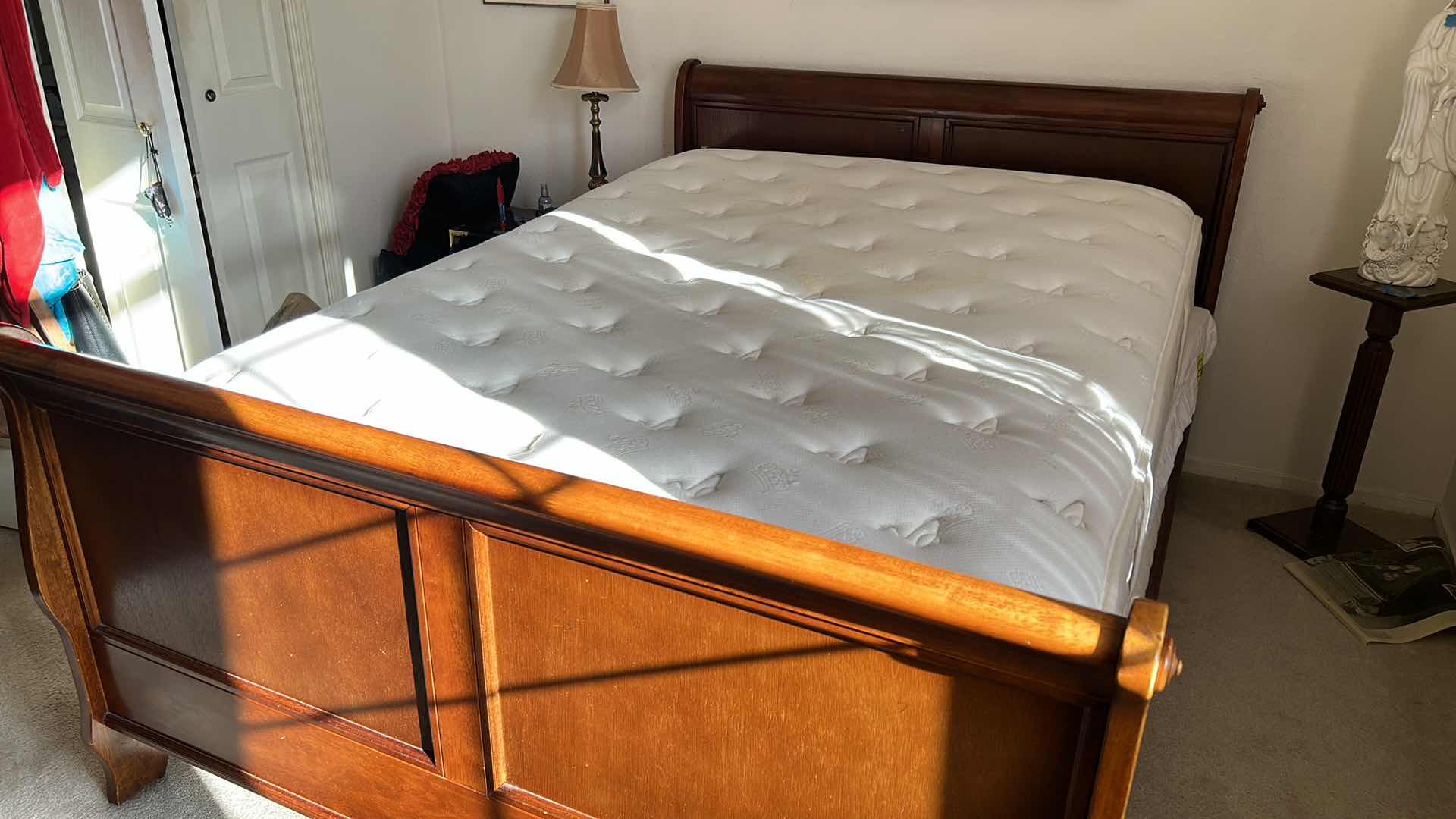 Photo 1 of QUEEN SLEIGH BED FRAME - MATTRESS IS NOT INCLUDED- BUYER TO BRING PROPER TOOLS AND ASSISTANCE