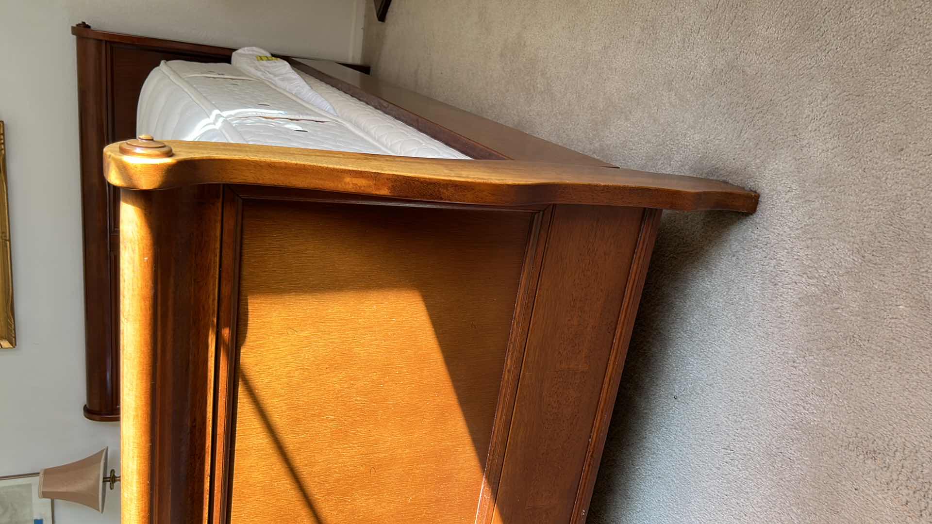 Photo 1 of QUEEN SLEIGH BED FRAME - MATTRESS IS NOT INCLUDED- BUYER TO BRING PROPER TOOLS AND ASSISTANCE