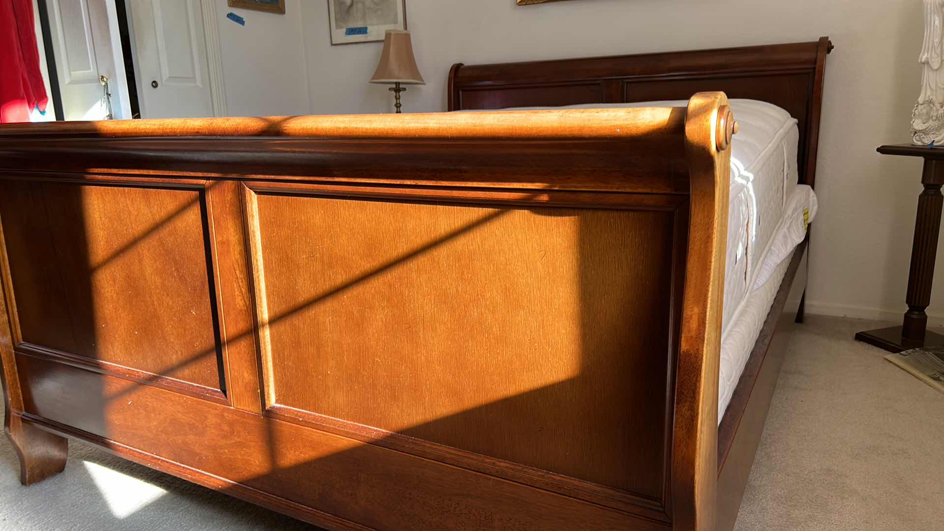 Photo 1 of QUEEN SLEIGH BED FRAME - MATTRESS IS NOT INCLUDED- BUYER TO BRING PROPER TOOLS AND ASSISTANCE