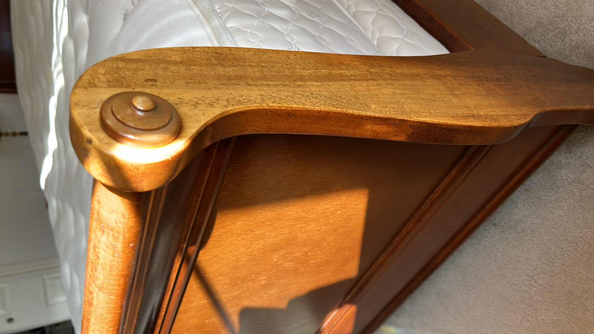 Photo 1 of QUEEN SLEIGH BED FRAME - MATTRESS IS NOT INCLUDED- BUYER TO BRING PROPER TOOLS AND ASSISTANCE