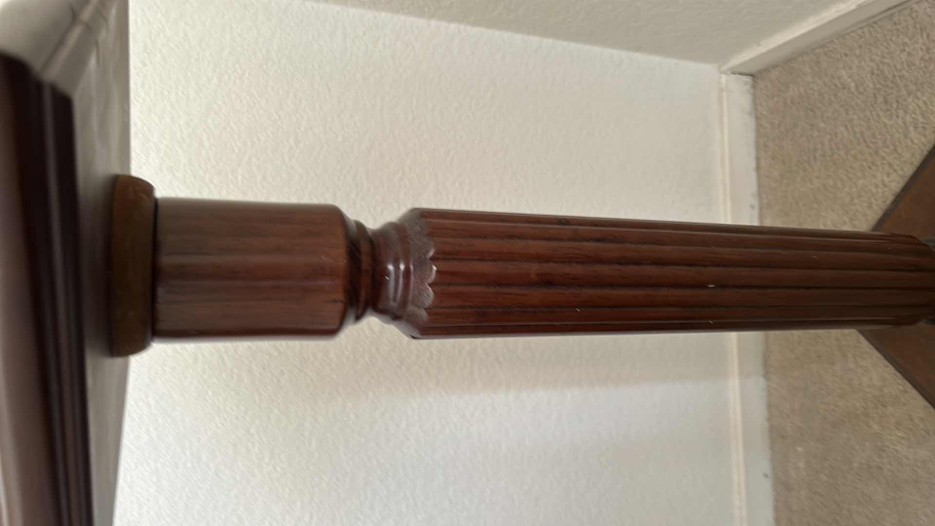 Photo 1 of WOODEN POLLARD STYLE SIDE TABLE - 28”H