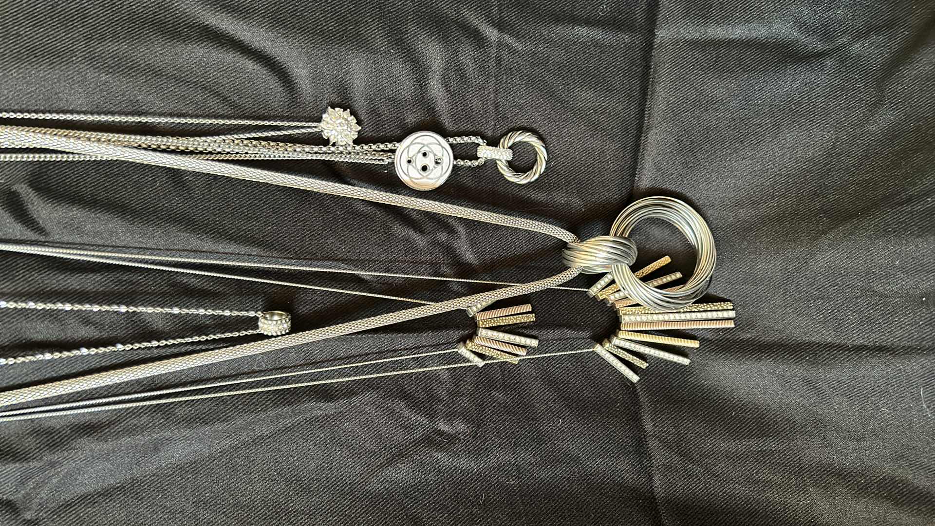 Photo 1 of SIX SILVER COSTUME NECKLACES