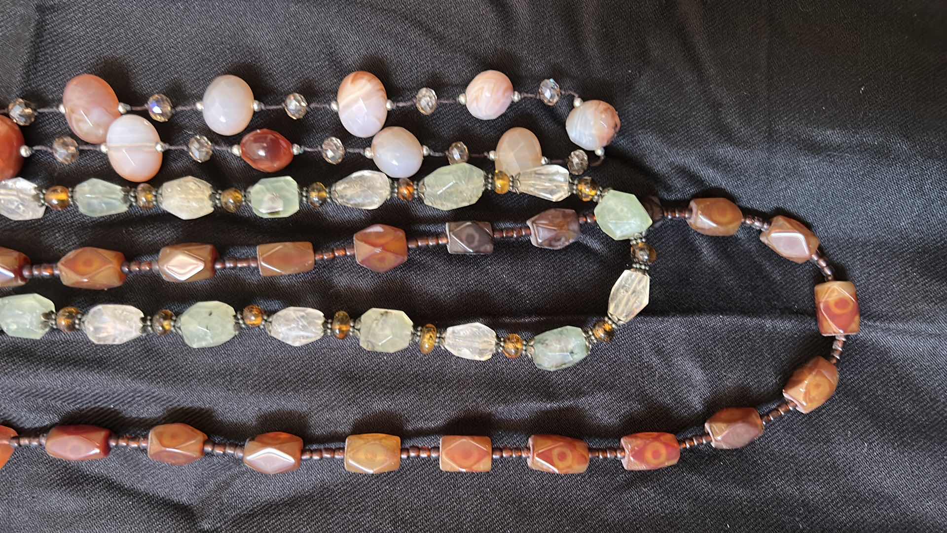 Photo 1 of THREE STONED COSTUME NECKLACES