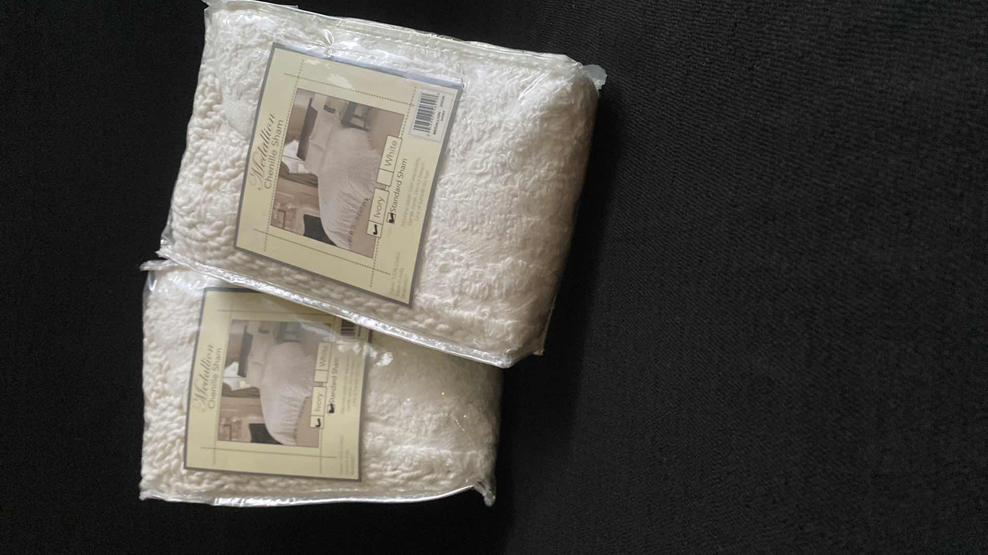 Photo 1 of 2 IVORY MEDALLION SHAMS