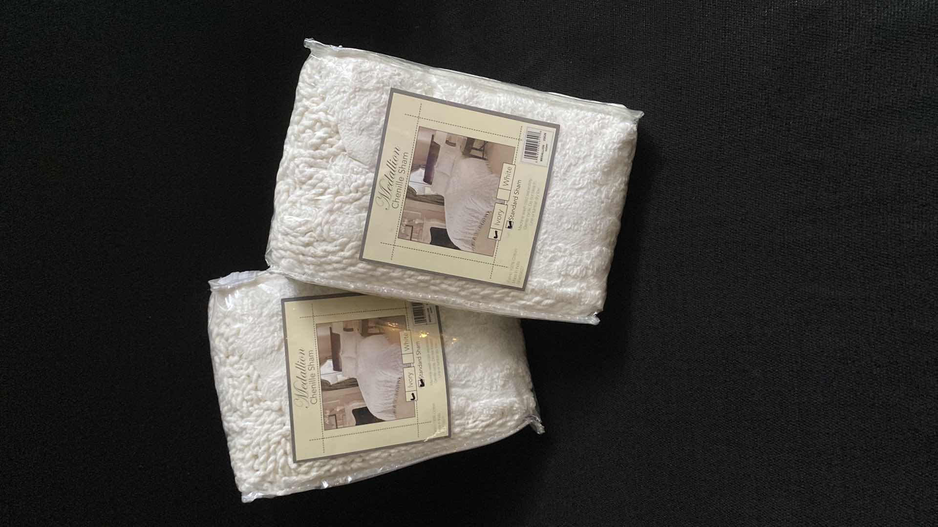 Photo 1 of 2 IVORY MEDALLION SHAMS