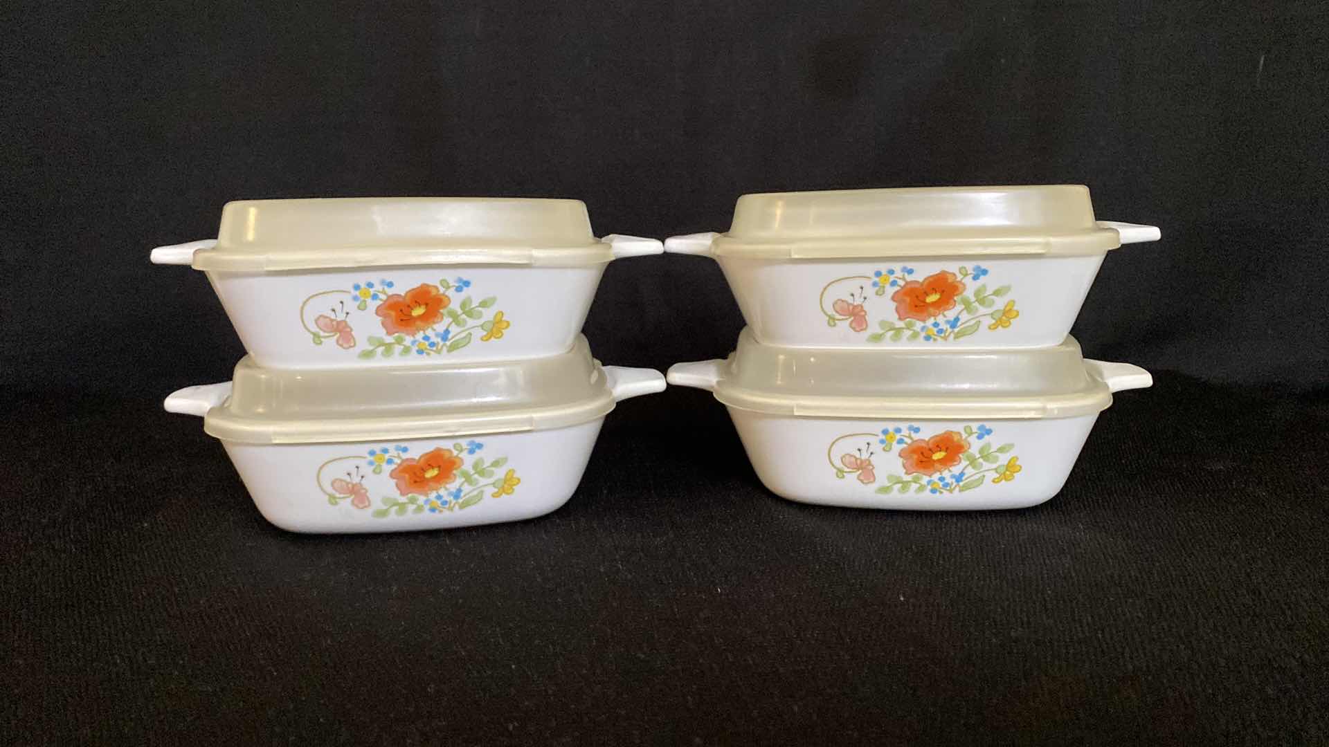 Photo 1 of 4 CORNING WARE WILDFLOWER BAKING DISHES WITH LIDS