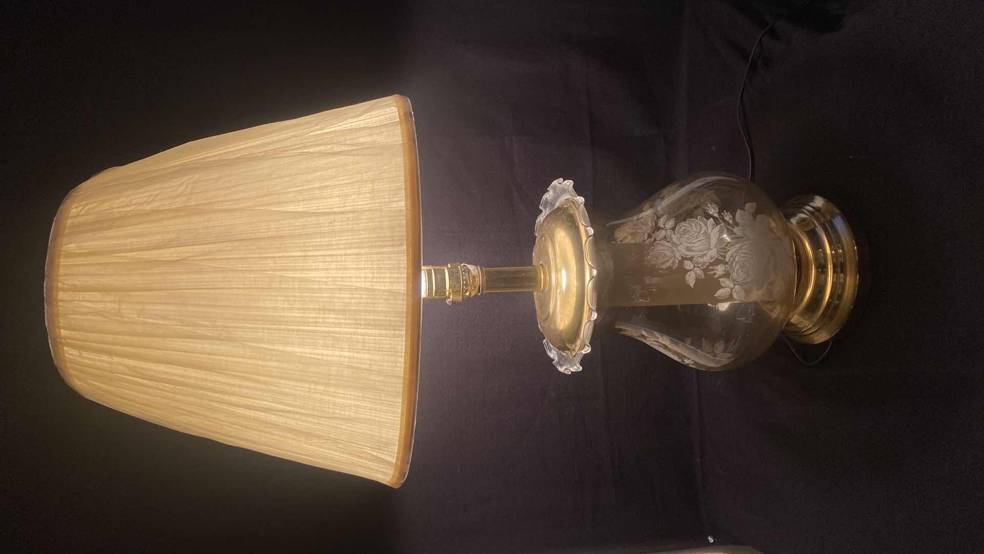 Photo 1 of LAMP WITH CLEAR BASE  3 DIFFERENT LIGHT SETTINGS