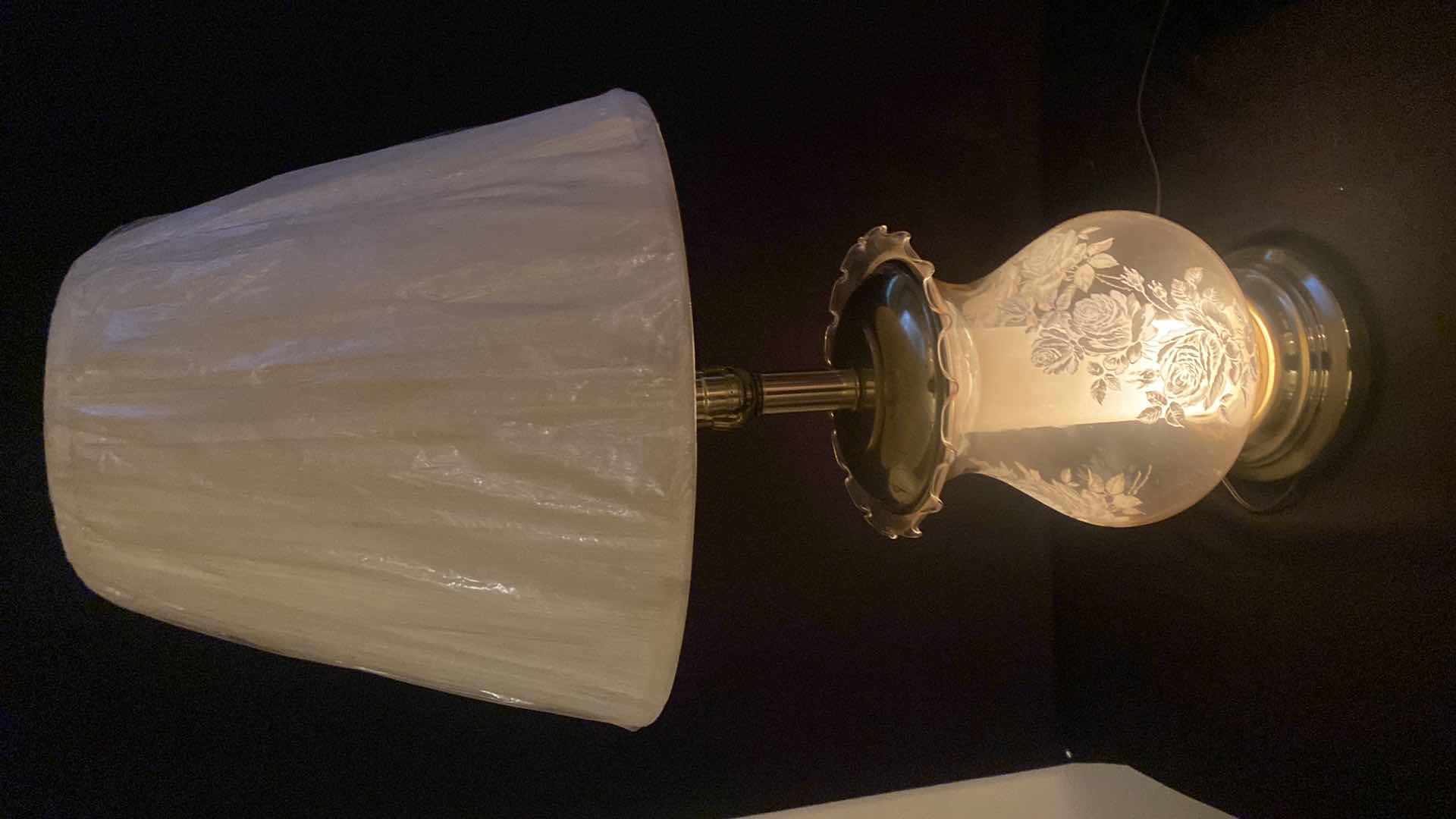 Photo 1 of LAMP WITH CLEAR BASE  3 DIFFERENT LIGHT SETTINGS