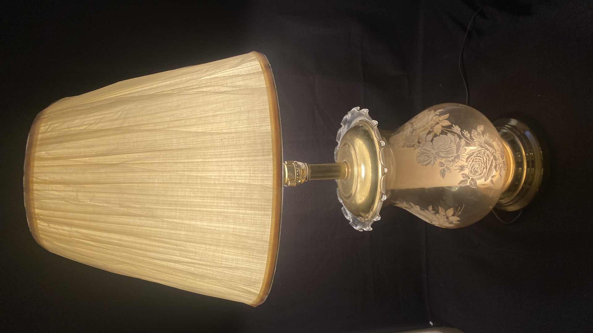 Photo 1 of LAMP WITH CLEAR BASE  3 DIFFERENT LIGHT SETTINGS