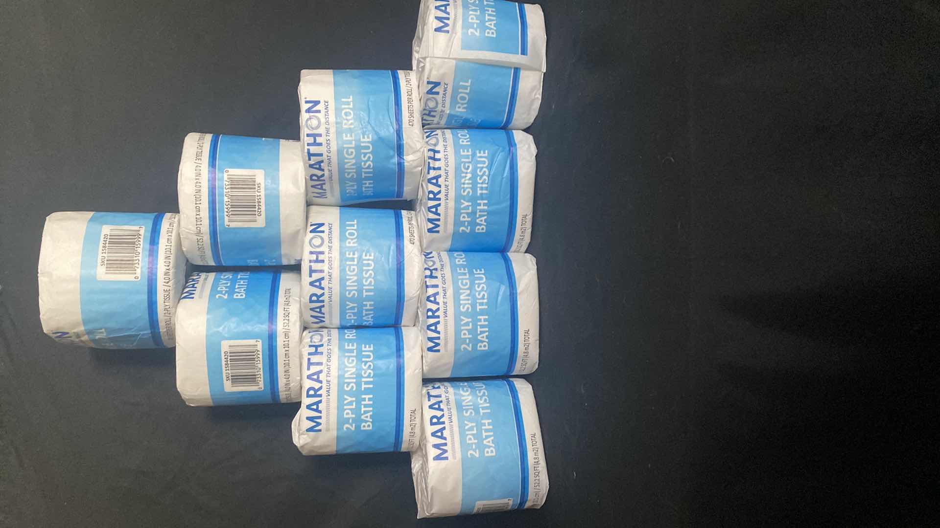 Photo 1 of 10 INDIVIDUALLY WRAPPED ROLLS OF MARATHON TOILET PAPER