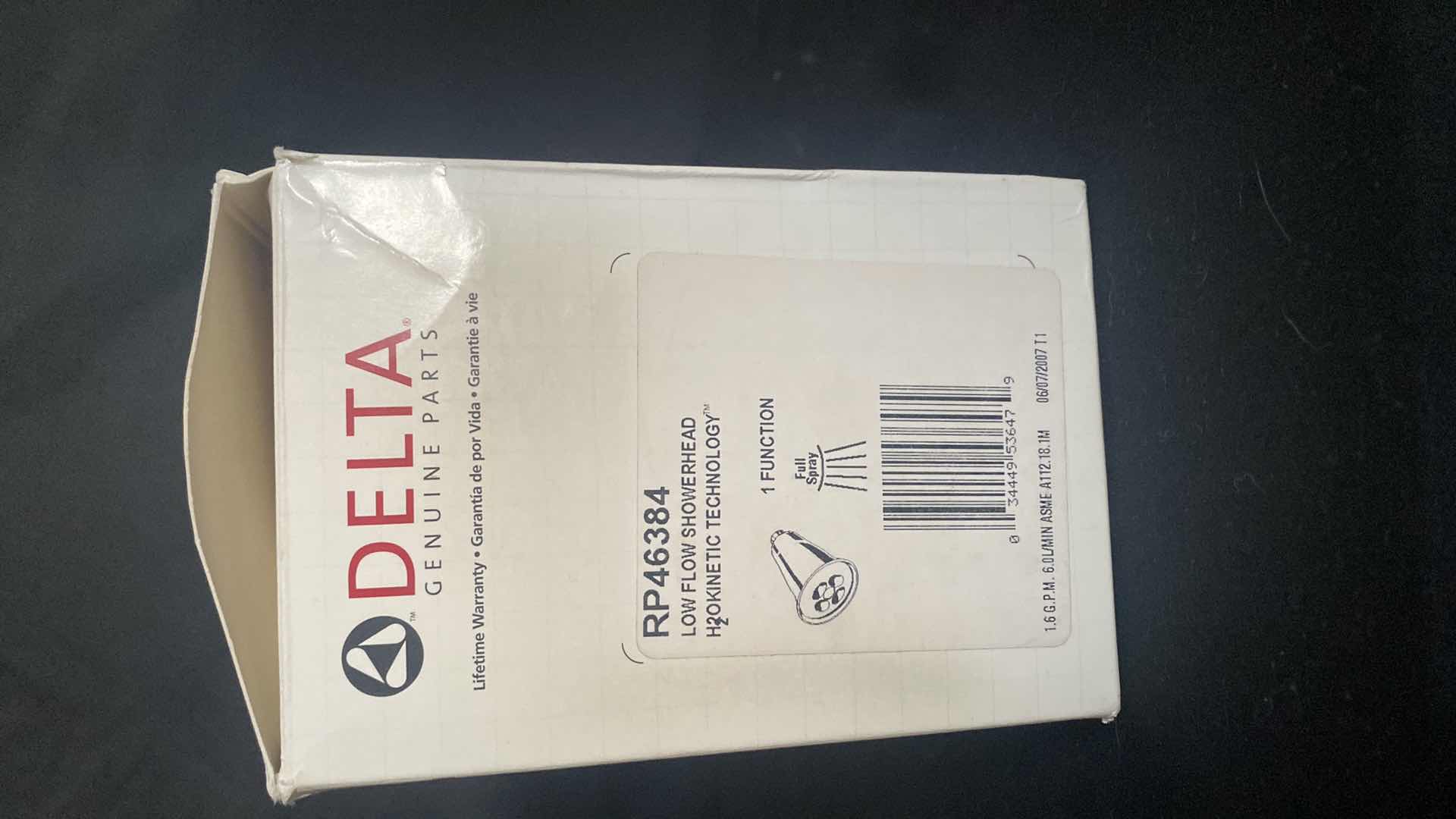 Photo 1 of DELTA RP46384 LOW FLOW SHOWER HEAD