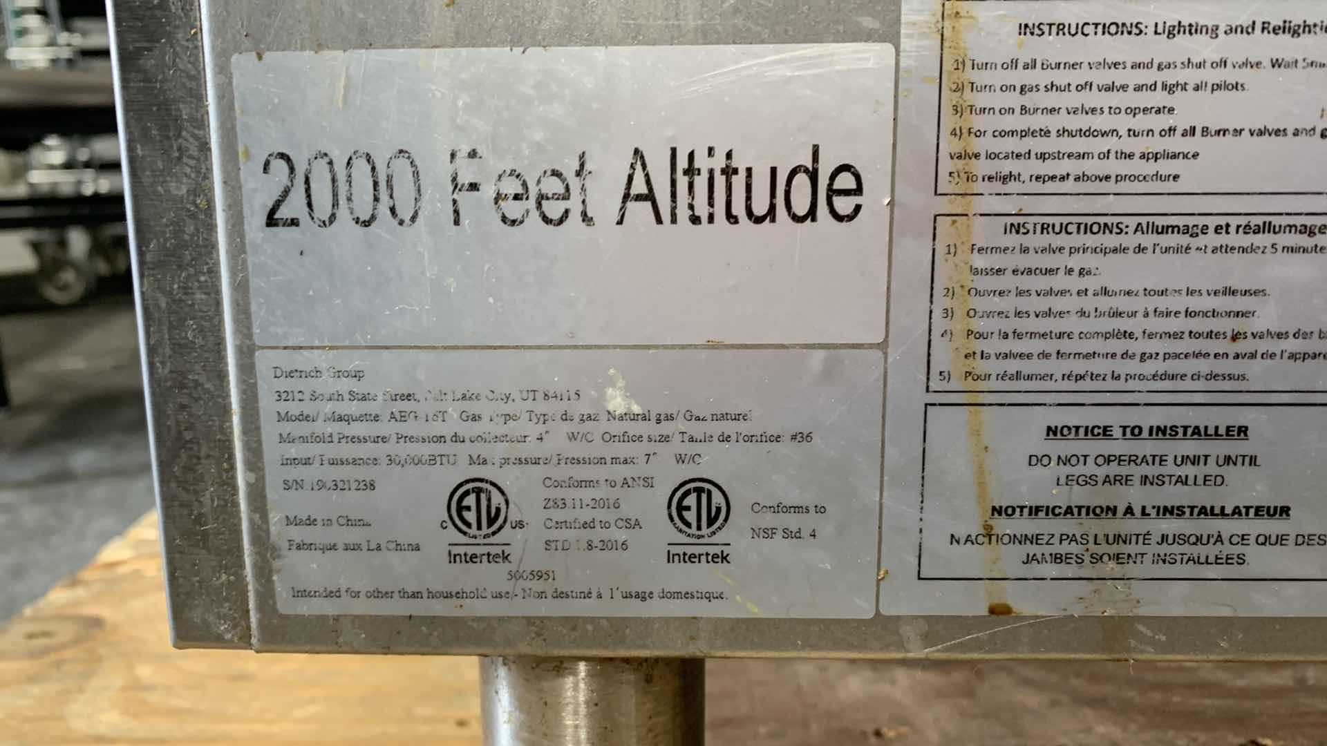 Photo 1 of FALCON EQUIPMENT GAS FLAT TOP