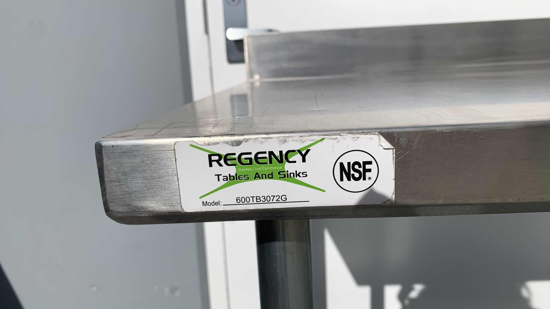 Photo 1 of REGENCY STAINLESS STEEL PREP TABLE 72” x 30.5” H 34”