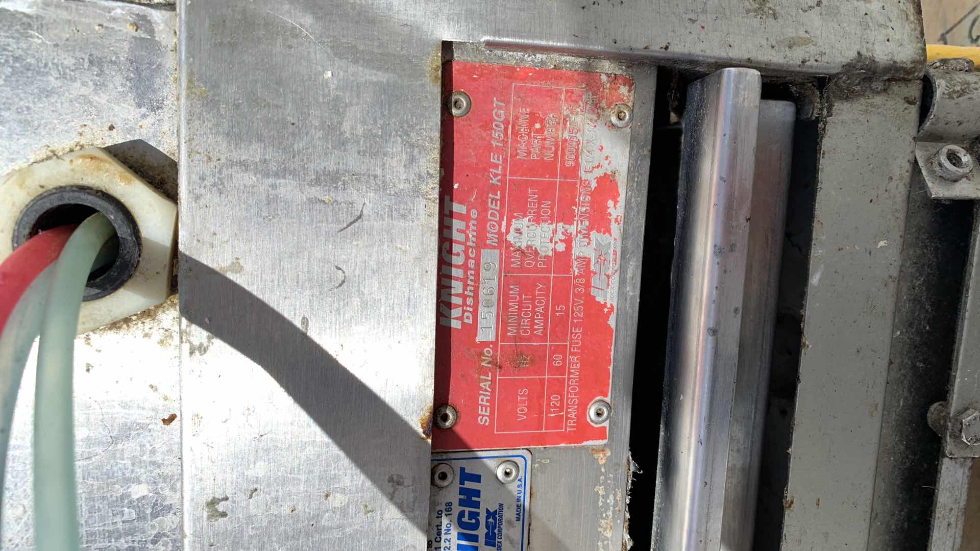 Photo 3 of KNIGHT DISH MACHINE MODEL NO KLE 150GT