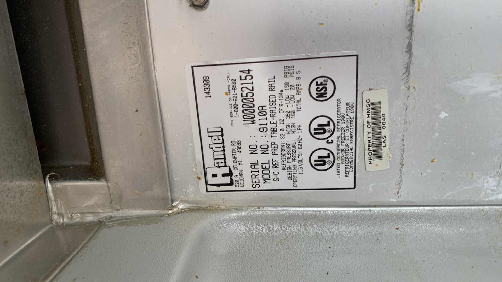 Photo 1 of RANDELL PREP STATION RAISED RAIL MODEL NO W000052154