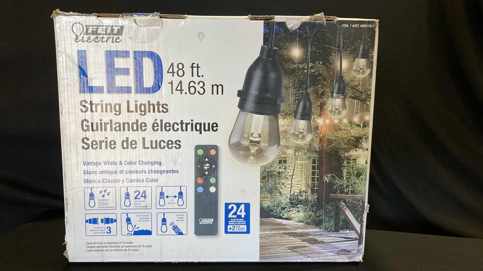 Photo 1 of NEW FEIT ELECTRIC LED STRING LIGHTS W REMOTE 48”