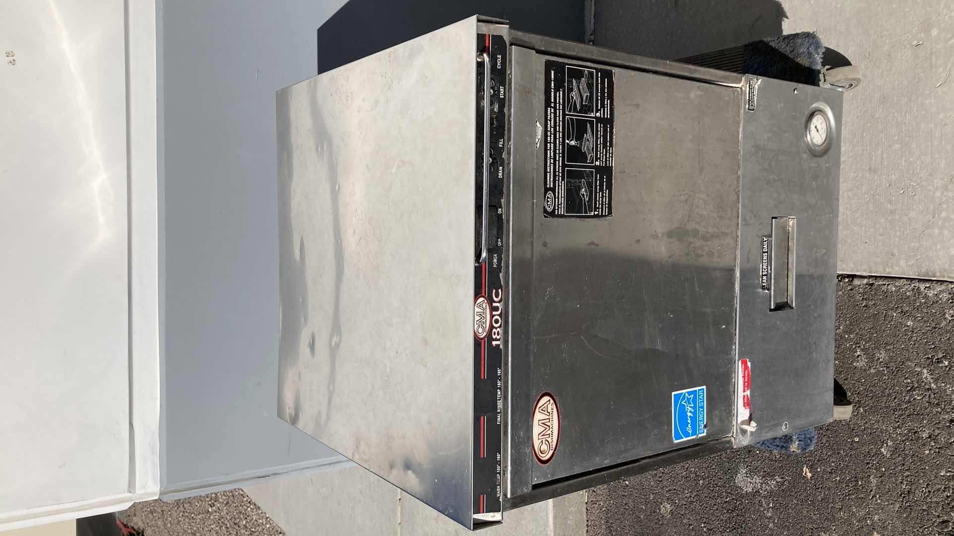 Photo 1 of CMA DISH MACHINES COMMERCIAL DISHWASHER MODEL 180UC ON CASTERS  (HARDWIRED)