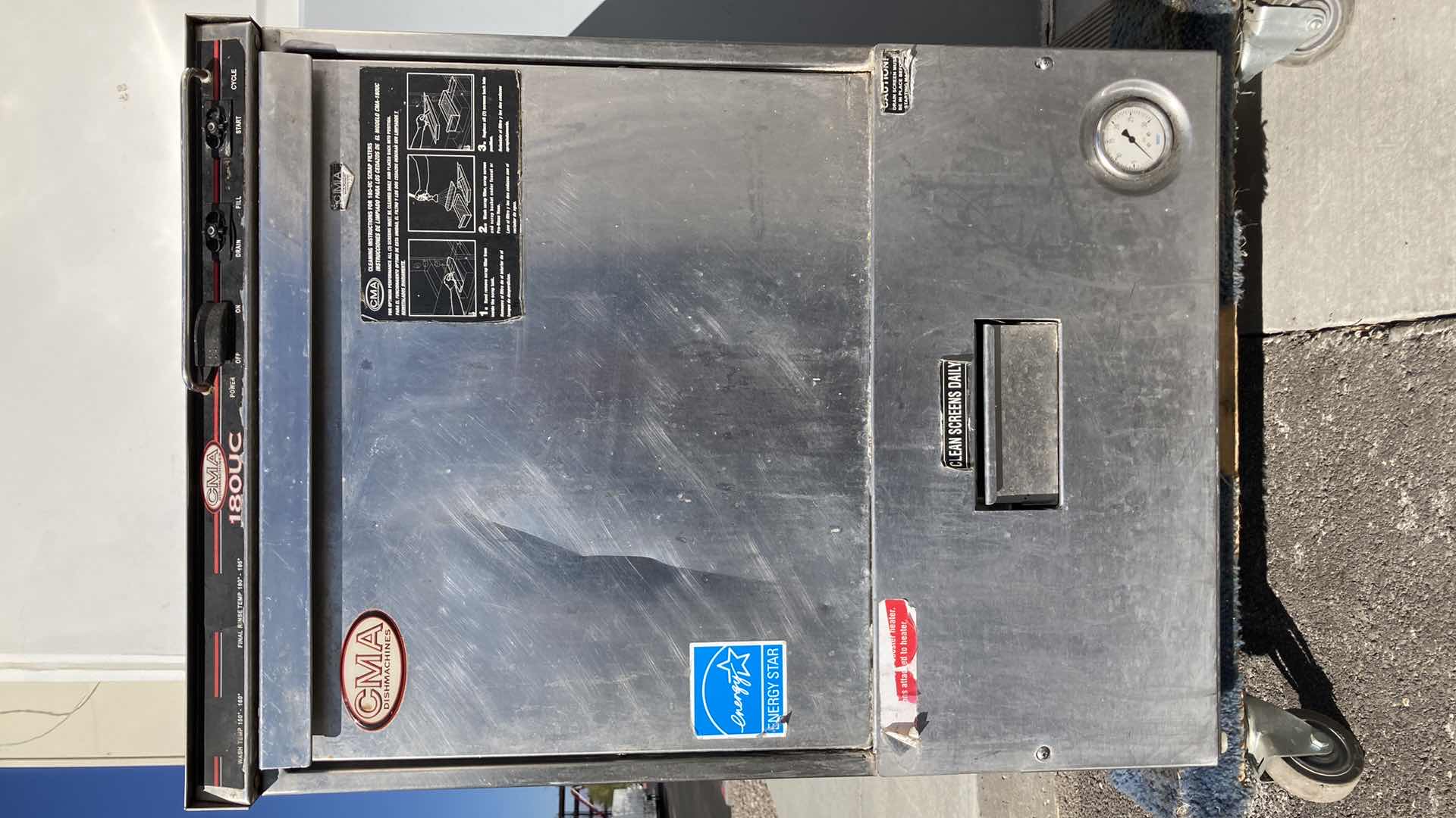 Photo 1 of CMA DISH MACHINES COMMERCIAL DISHWASHER MODEL 180UC ON CASTERS  (HARDWIRED)