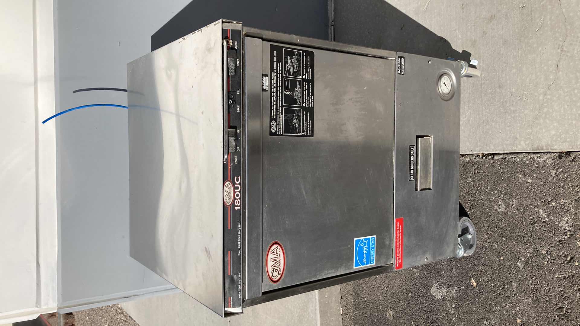 Photo 1 of CMA DISH MACHINES COMMERCIAL DISHWASHER MODEL 180UC ON CASTERS  (HARDWIRED)