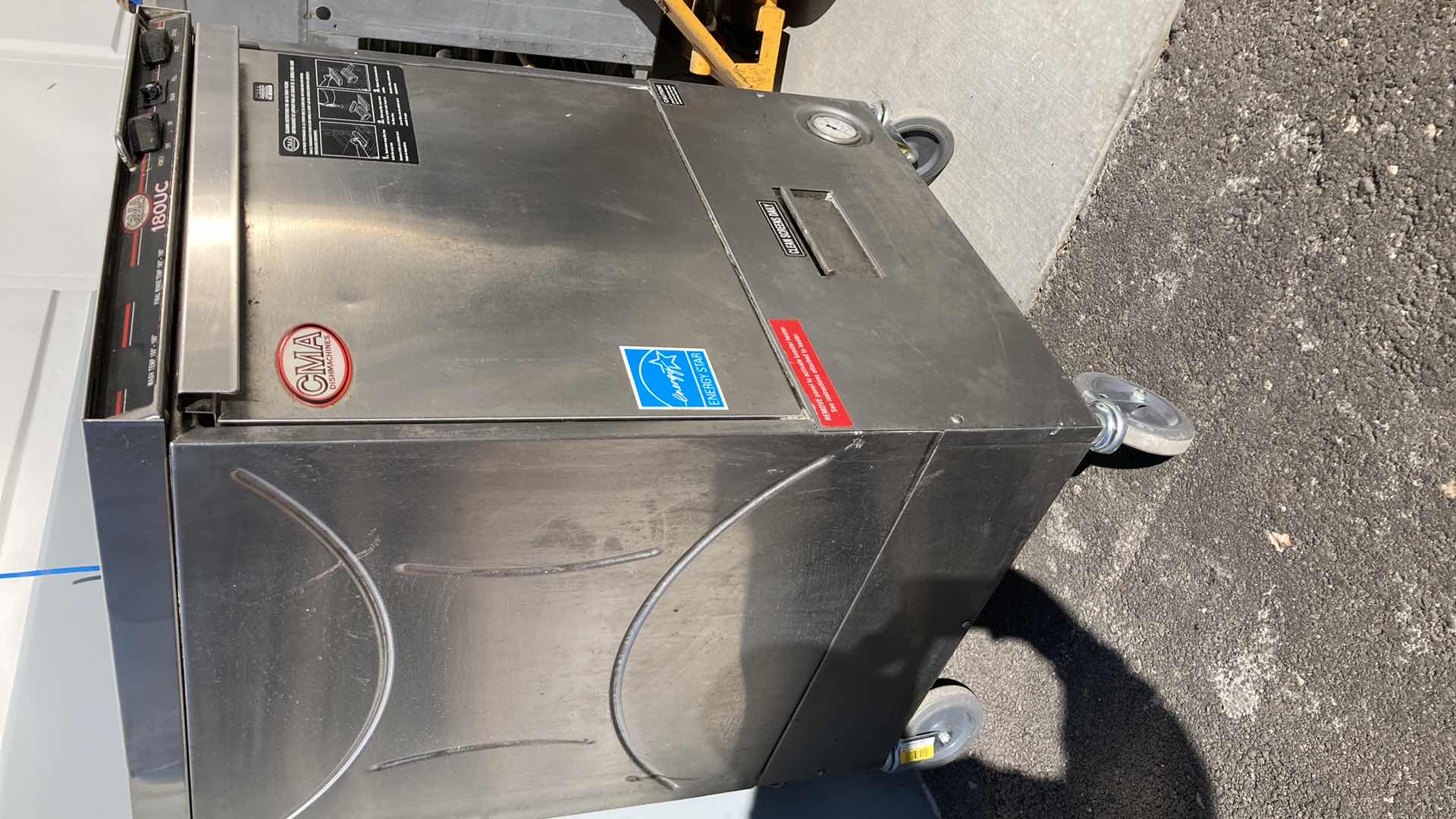 Photo 1 of CMA DISH MACHINES COMMERCIAL DISHWASHER MODEL 180UC ON CASTERS  (HARDWIRED)