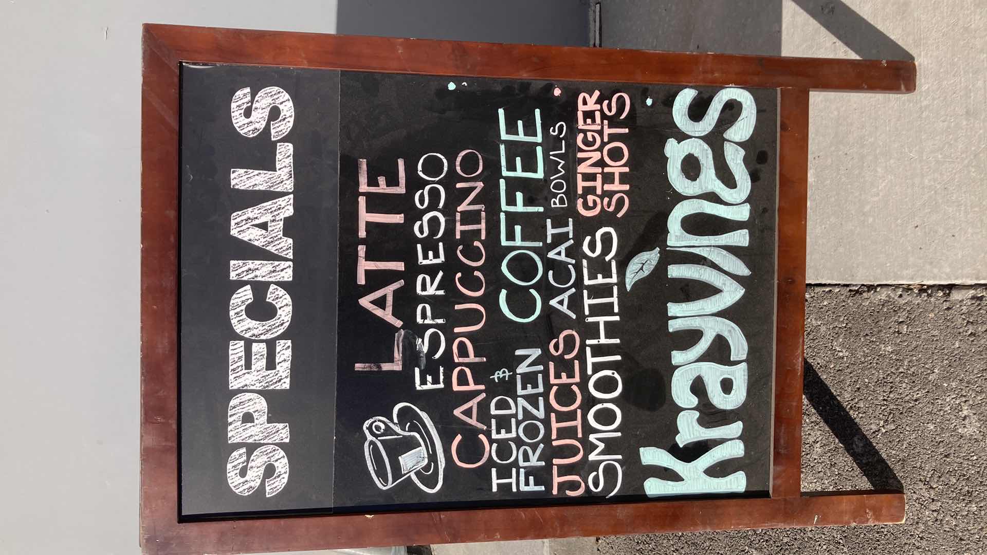 Photo 1 of CHALKBOARD DUAL SIDED WOOD A FRAM 24” X 38”