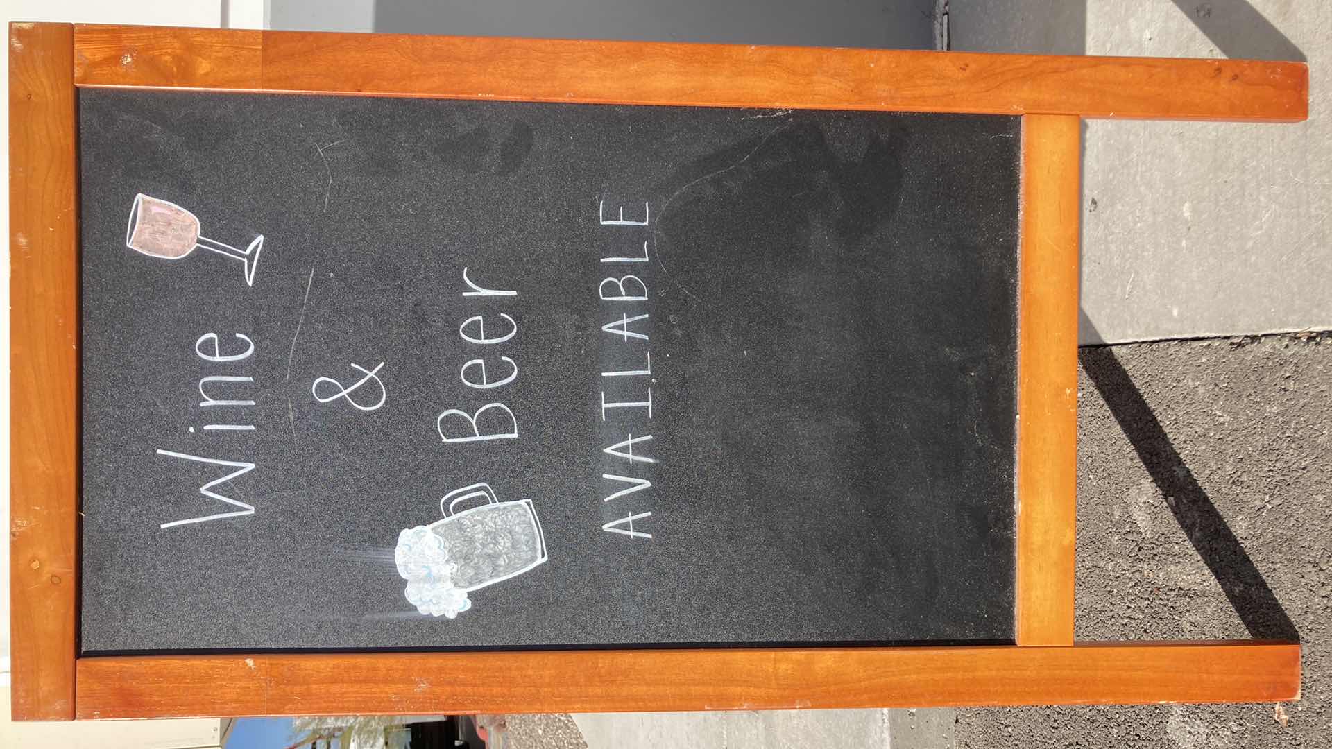 Photo 1 of CHALKBOARD DUAL SIDED WOOD A FRAM 28” X 55”