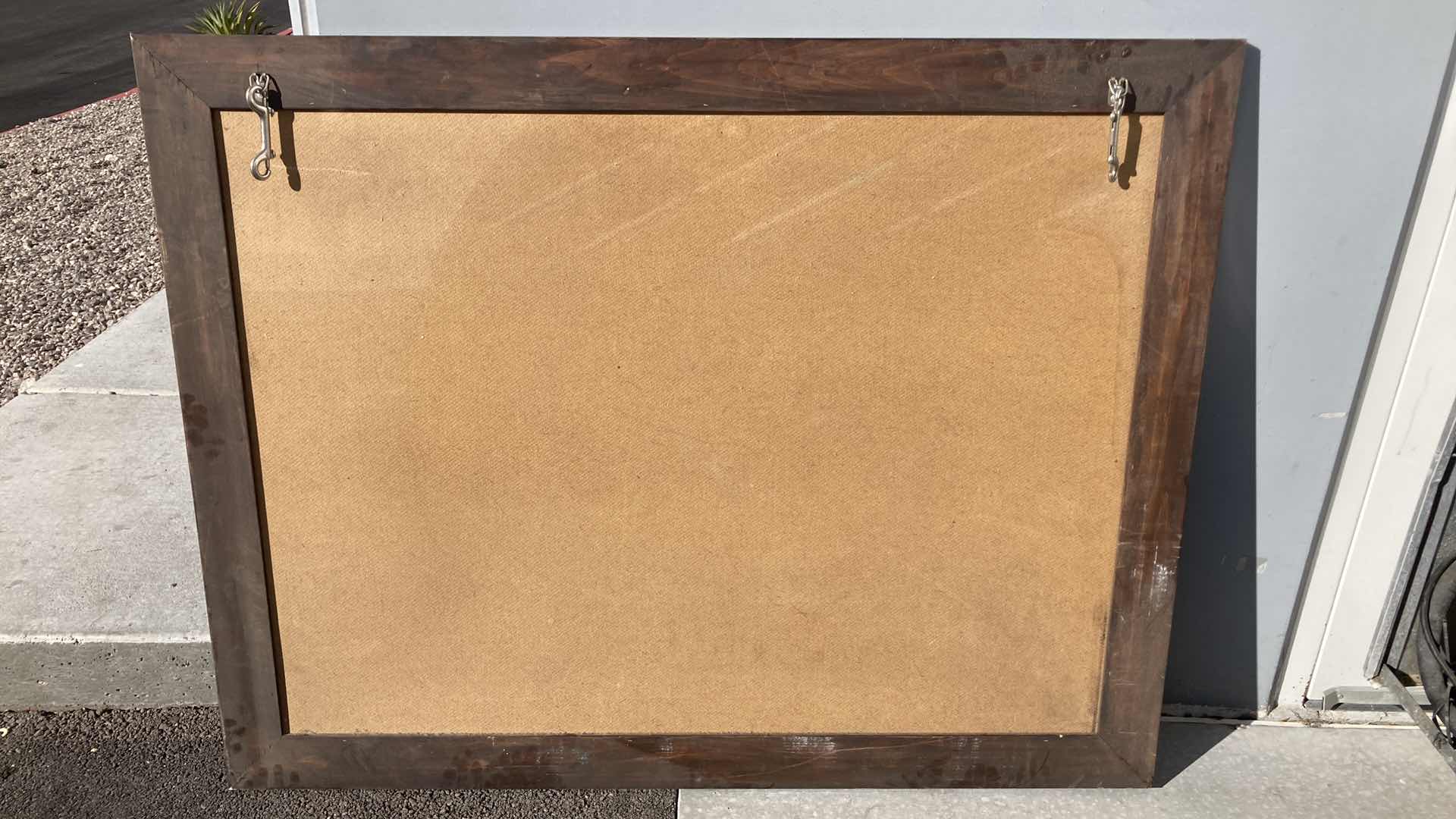 Photo 1 of WOOD FRAME HANGING CHALKBOARD 54” X 42”