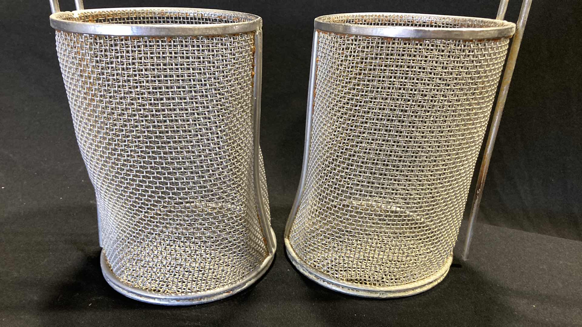Photo 1 of STAINLESS STEEL PASTA COOKING BASKETS (2) 5.25” X 12.5”