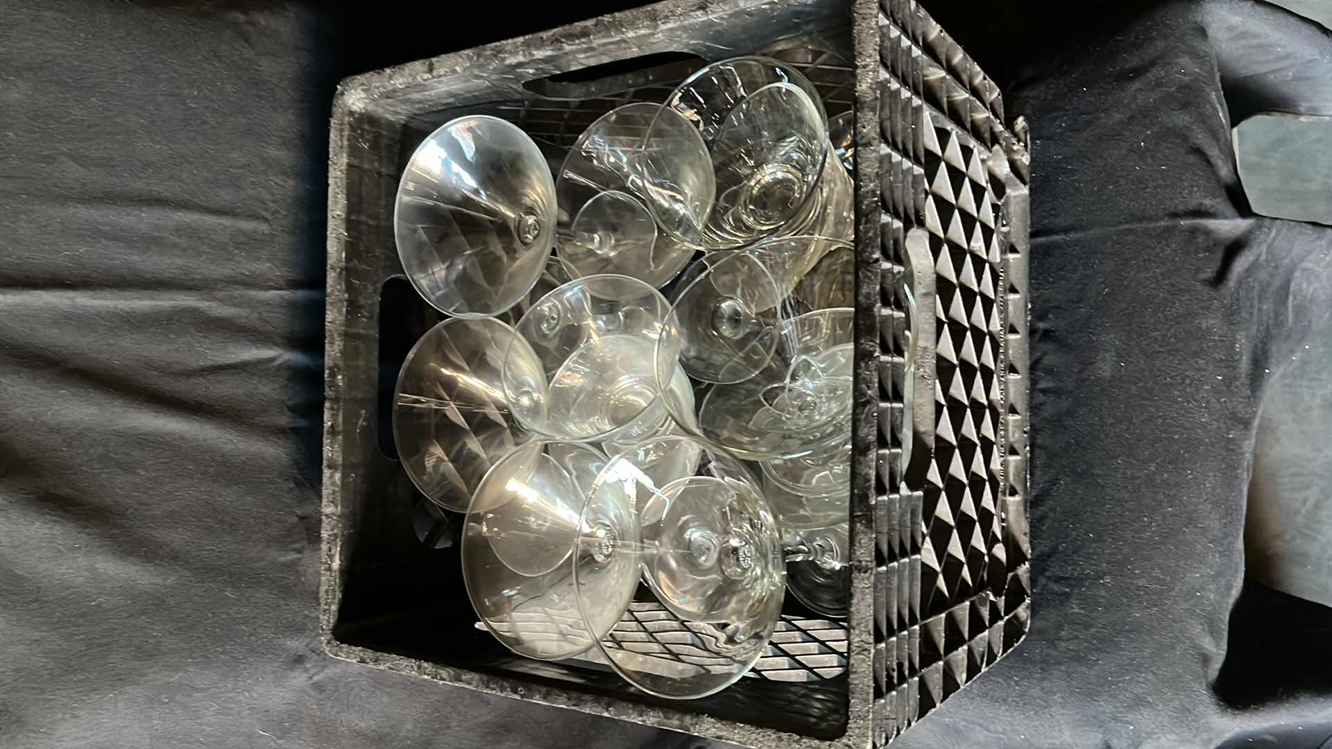 Photo 1 of MARTINI STYLE GLASSES VARIOUS STYLES 4”-9” W CRATE (18)